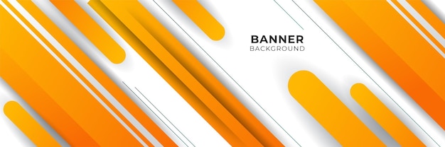 Vector plantilla de diseño de fondo de banner abstracto naranja y amarillo degradado moderno