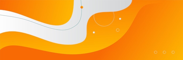 Plantilla de diseño de fondo de banner abstracto naranja y amarillo degradado moderno