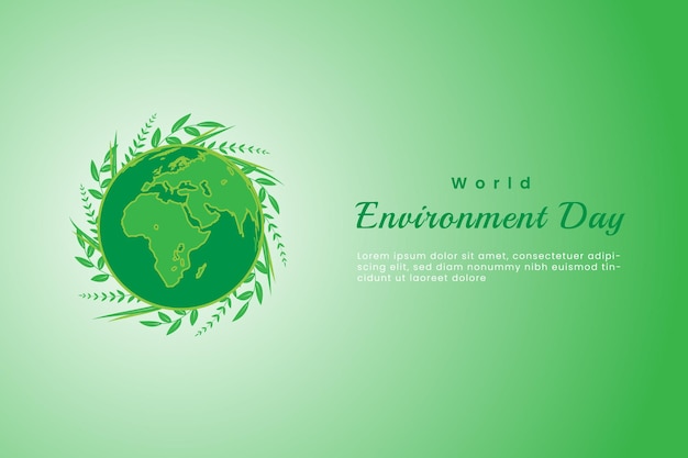 Plantilla de diseño de fondo de banner de redes sociales del día mundial del medio ambiente