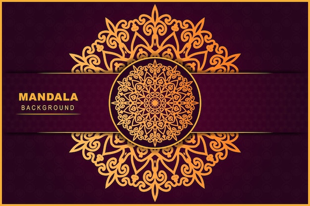 Plantilla de diseño de fondo de color hermoso mandala de vector libre