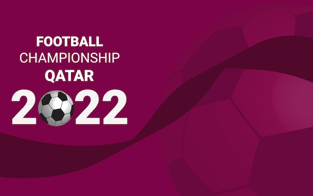 Plantilla de diseño de fondo de la copa mundial de fútbol de la FIFA Qatar 2022