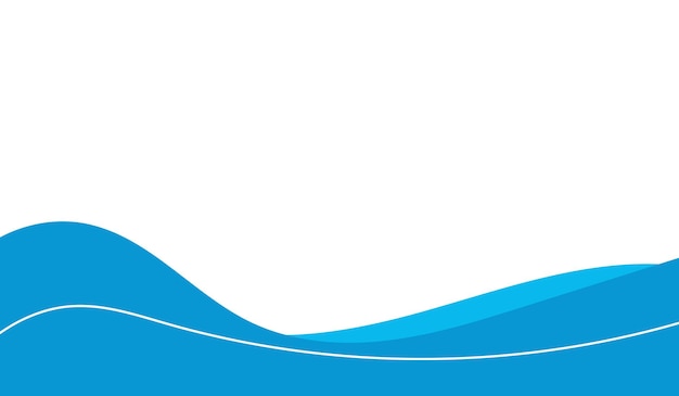 plantilla de diseño de fondo de curva de onda azul abstracta