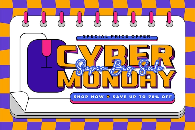 La plantilla de diseño de fondo de Cyber Monday es fácil de personalizar