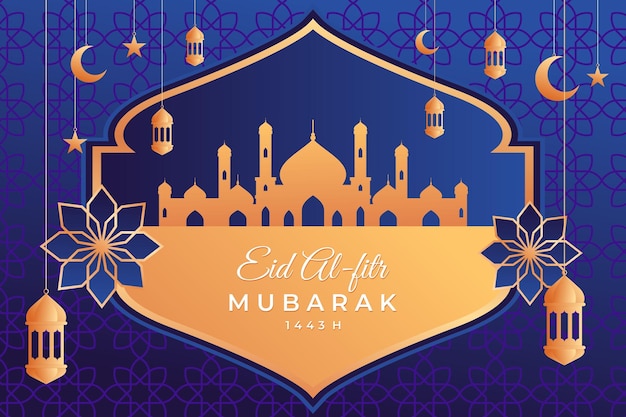 Plantilla de diseño de fondo de eid mubarak