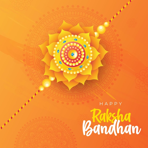 Plantilla de diseño de fondo feliz Raksha Bandhan