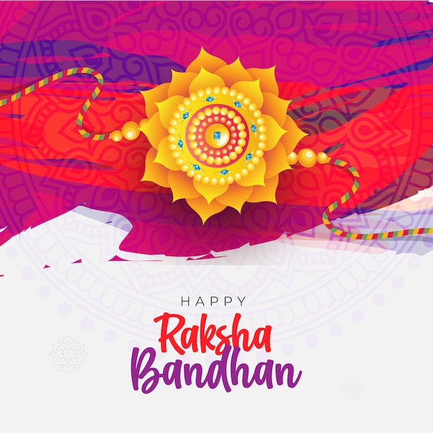 Plantilla de diseño de fondo feliz Raksha Bandhan