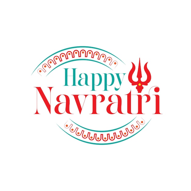 Plantilla de diseño de fondo del festival feliz Navratri