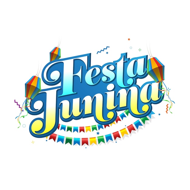 Plantilla de diseño de fondo de fiesta del festival brasileño Festa Junina