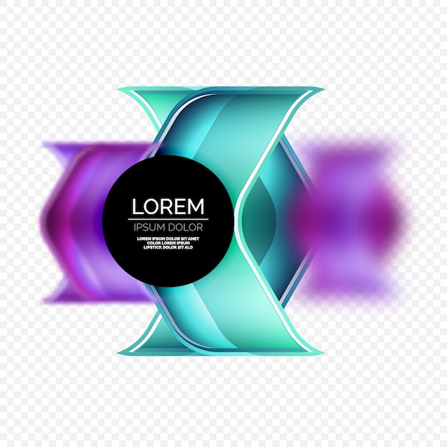 Plantilla de diseño de fondo de flecha tecno azul y púrpura realista de metal
