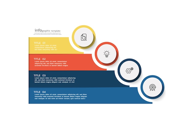 Plantilla de diseño de fondo de infografía empresarial vectorial