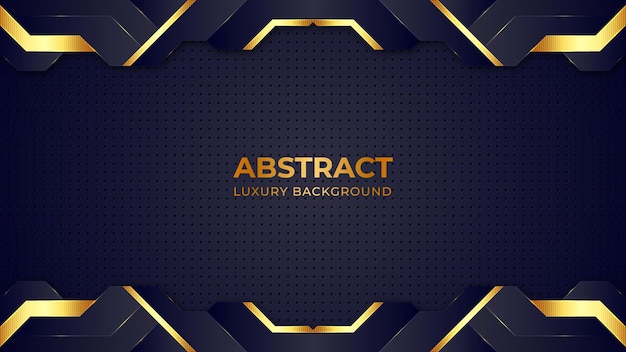Plantilla de diseño de fondo de lujo de color de puntos brillantes oscuros y dorados de forma abstracta