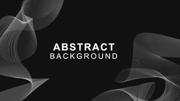 plantilla de diseño de fondo de lujo con líneas abstractas en blanco y negro