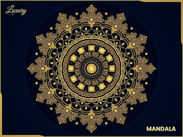 Plantilla de diseño de fondo de mandala de lujo