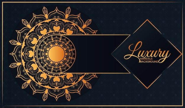 Plantilla de diseño de fondo de mandala de lujo