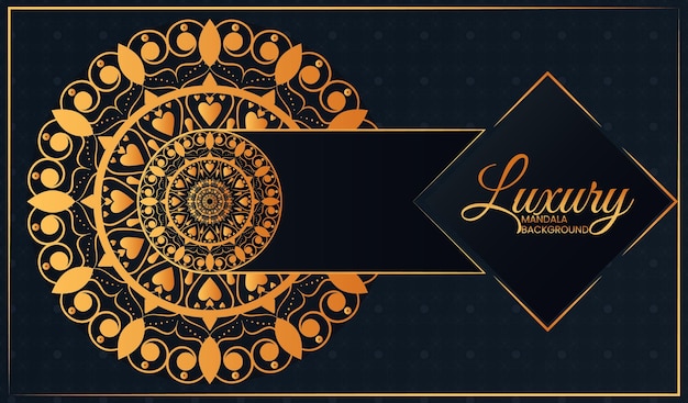 Plantilla de diseño de fondo de mandala de lujo