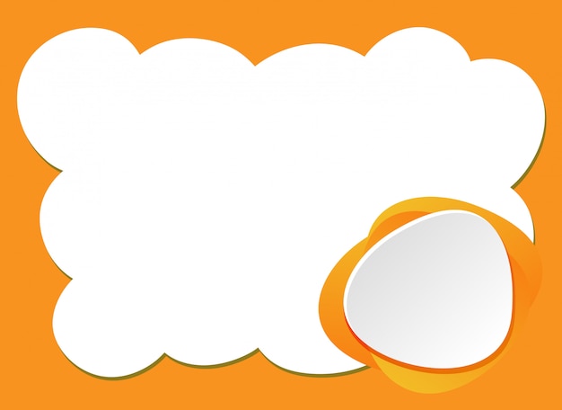 Plantilla de diseño de fondo con marco naranja