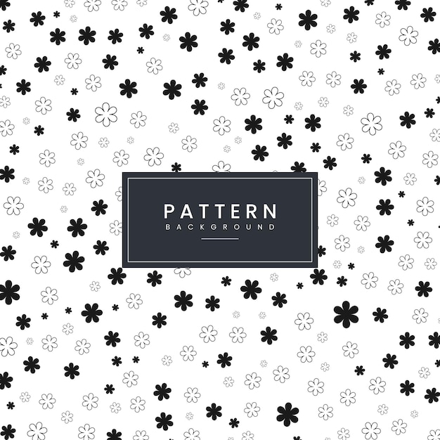 plantilla de diseño de fondo de patrón decorativo de flores Ilustración vectorial