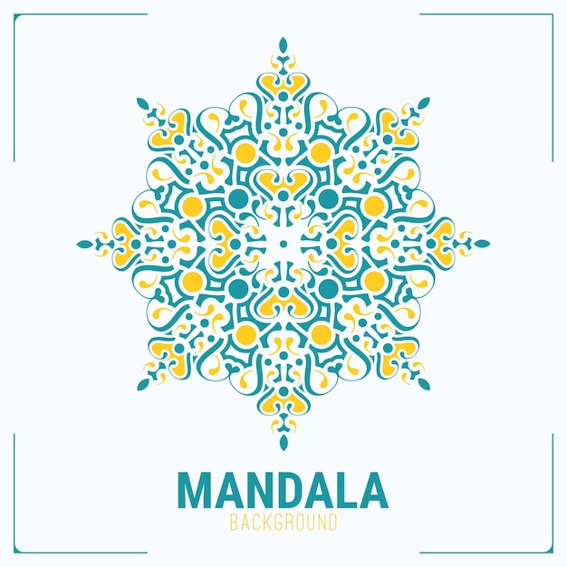 Plantilla de diseño de fondo plano mandala