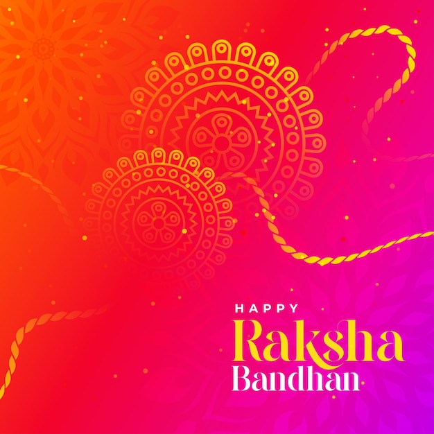 Plantilla de diseño de fondo de saludo feliz raksha bandhan