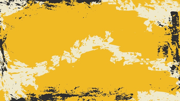 Plantilla de diseño de fondo de textura grunge amarillo abstracto