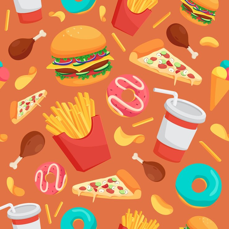 Vector plantilla de diseño de fondo de vectores de alimentos