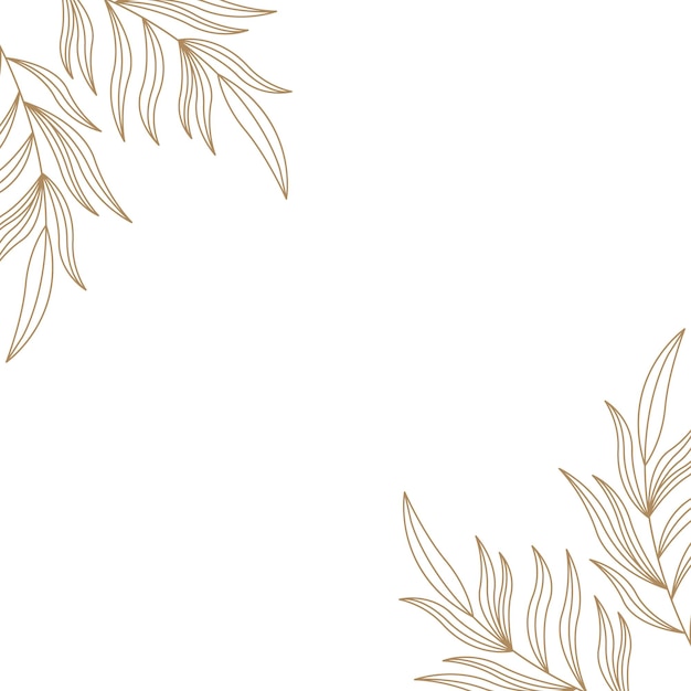 plantilla de diseño de fondo vectorial de hoja de oro