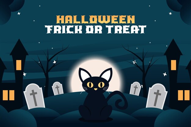 Plantilla de diseño gráfico de Halloween simple y elegante que es fácil de personalizar