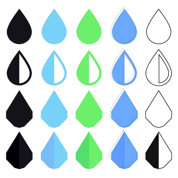 Vector plantilla de diseño gráfico de icona de gota de agua