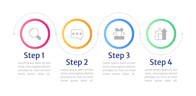 Plantilla de diseño de gráfico infográfico de desarrollo de estrategia