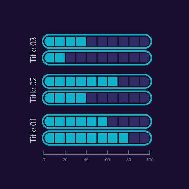 Plantilla de diseño de gráfico infográfico fragmentado agrupado para tema oscuro