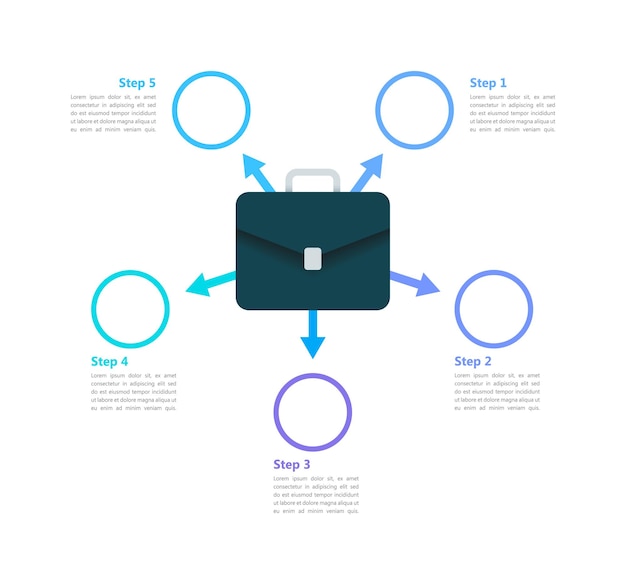 Plantilla de diseño de gráfico infográfico llc