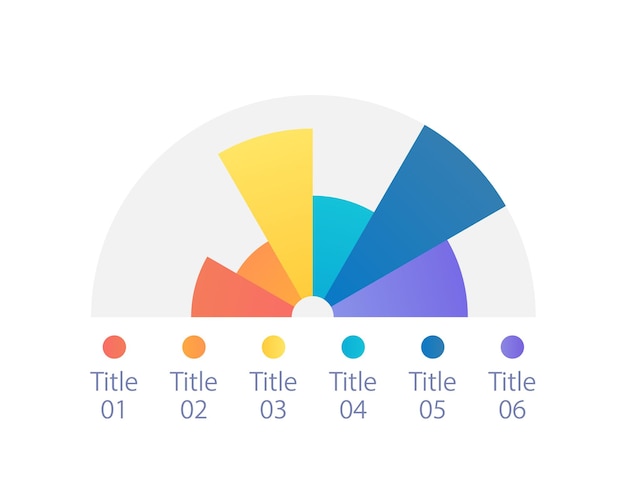 Vector plantilla de diseño de gráfico infográfico de medio pastel