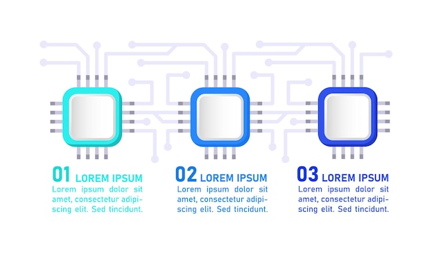 Plantilla de diseño de gráfico infográfico de tecnologías avanzadas