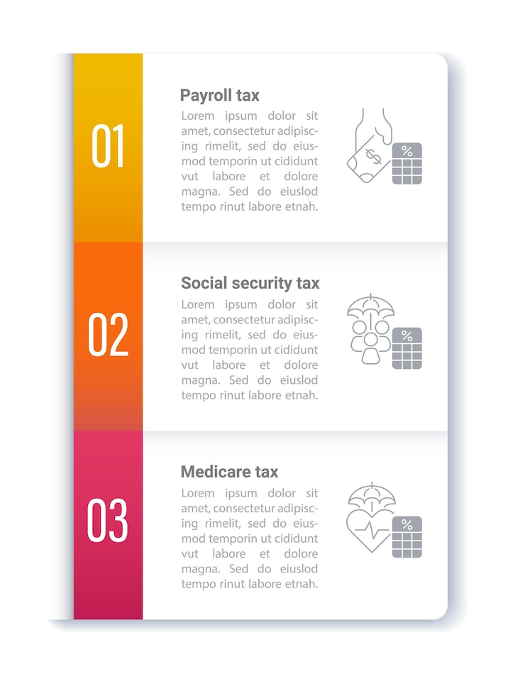 Vector plantilla de diseño de gráfico infográfico de tipos de impuestos sobre la renta personal