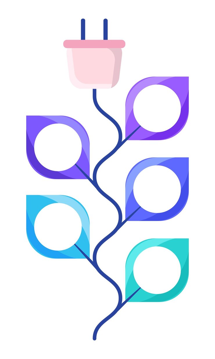 Vector plantilla de diseño de gráfico infográfico de uso de fuentes de energía renovable