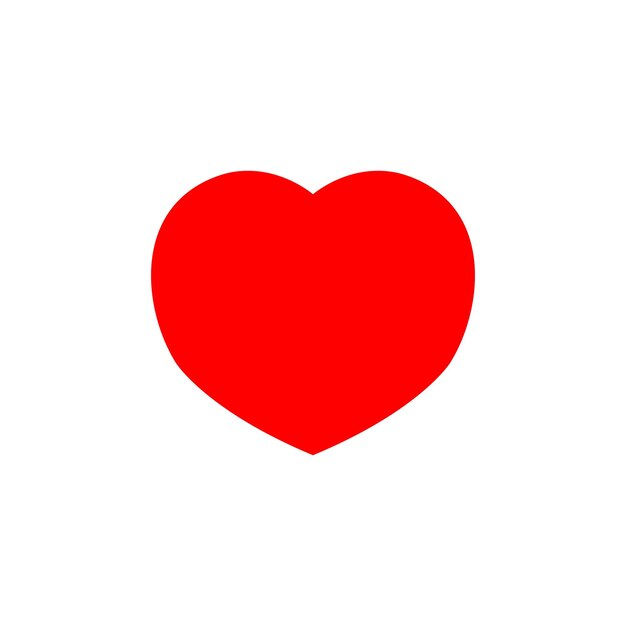 plantilla de diseño gráfico plano del icono del corazón