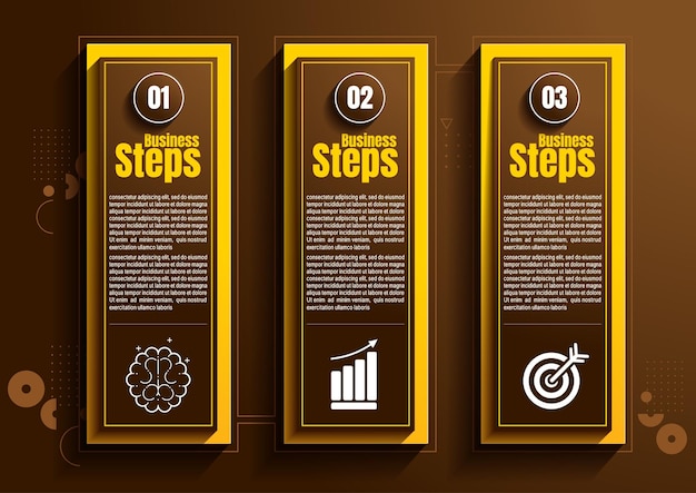 Plantilla de diseño de gráfico de proceso de negocio de infografía para elementos de línea de tiempo abstracto de presentación