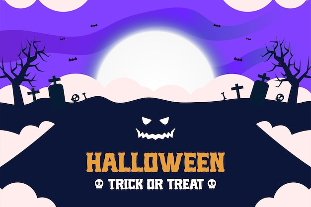 Plantilla de diseño gráfico con temática de Halloween fácil de personalizar diseño simple y elegante