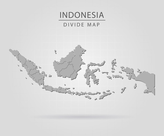 Plantilla de diseño de gráficos de mapa de indonesia