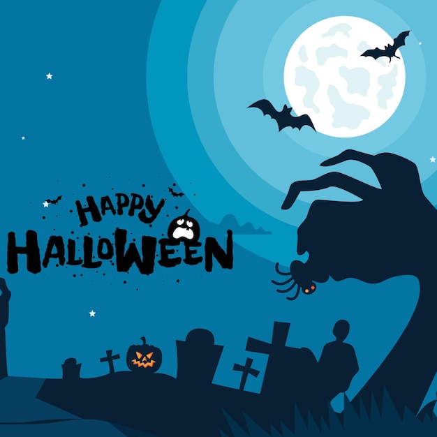 Plantilla con diseño de halloween