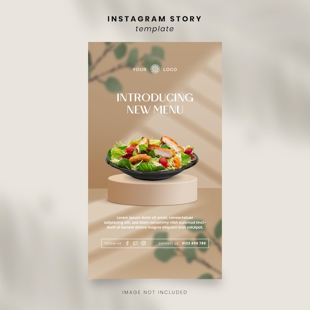 Plantilla de diseño de historia de instagram estética