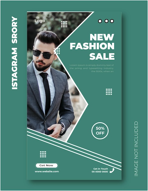 plantilla de diseño de historia de instagram de moda