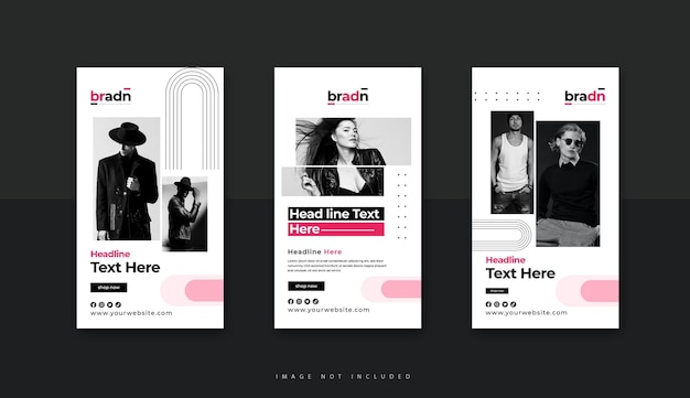 plantilla de diseño de historia de instagram de moda