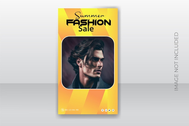 Plantilla de diseño de historia de redes sociales de venta de moda