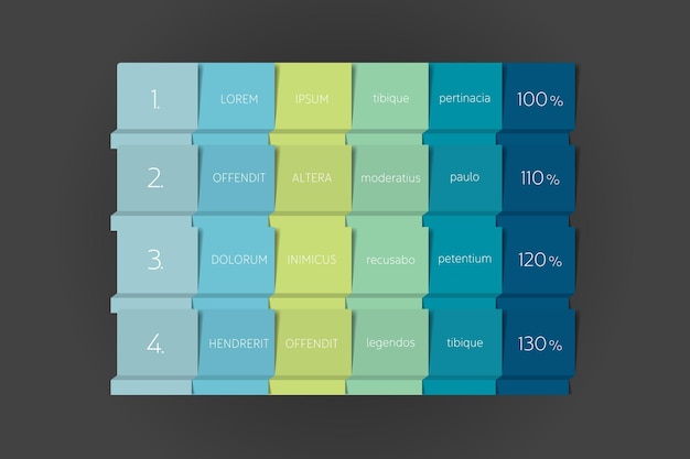 Plantilla de diseño de horario de mesa Banner vectorial