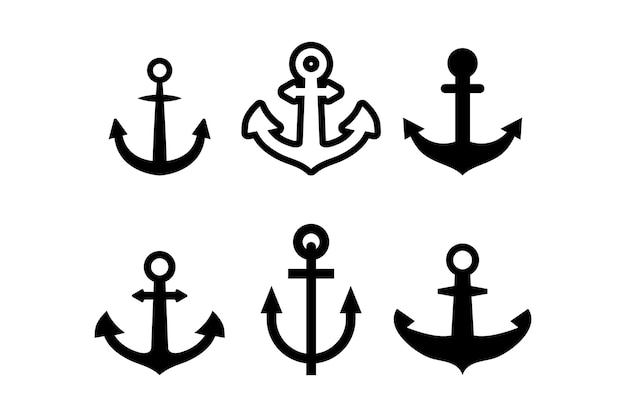 plantilla de diseño de icono de anclaje ilustración aislada