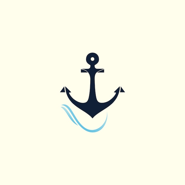 plantilla de diseño de icono de anclaje para marineros de negocios