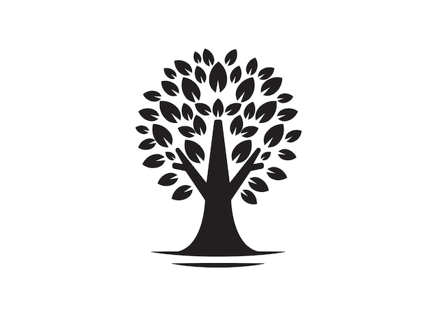 plantilla de diseño de icono de árbol ilustración aislada
