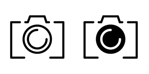 plantilla de diseño de icono de la cámara