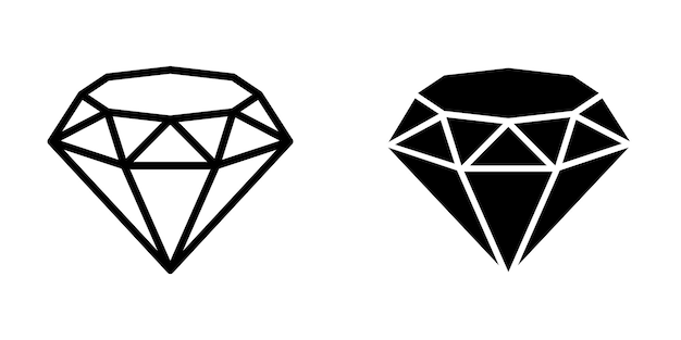 plantilla de diseño de icono de diamante